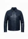 Cuban BLUE Leather Bicket Jacket 