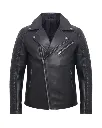 Cuban Black Leather Bicket Jacket