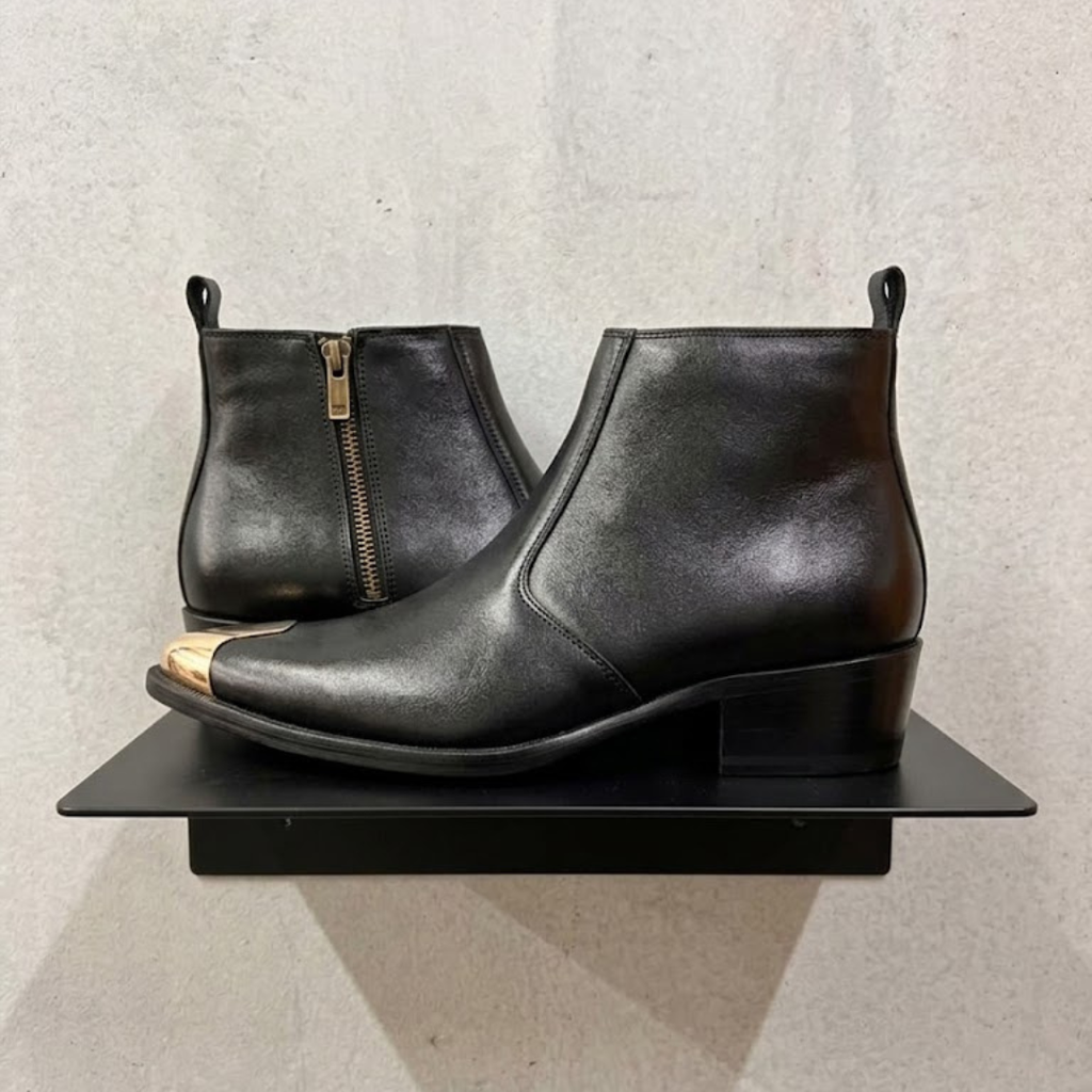The Aureum Pointed Cuban Boot | Genuine Black Leather (IND -6 (UK -40))
