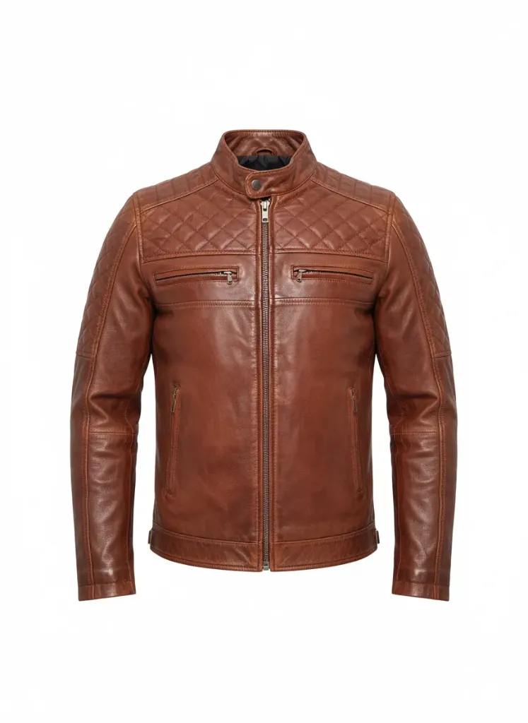 Cuban REDDISH Leather Bicket Jacket  (S)