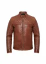 Cuban REDDISH Leather Bicket Jacket 