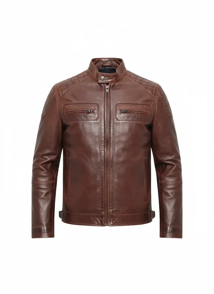Cuban BROWN Leather Bicket Jacket 