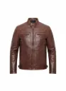 Cuban BROWN Leather Bicket Jacket 