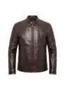 Cuban BROWN Leather Bicket Jacket 