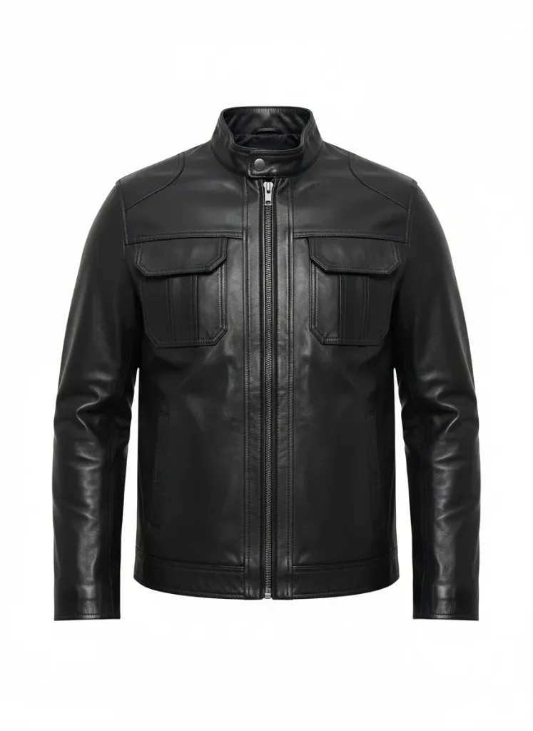 Cuban BLACK Leather Bicket Jacket  (S)