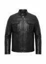Cuban BLACK Leather Bicket Jacket 