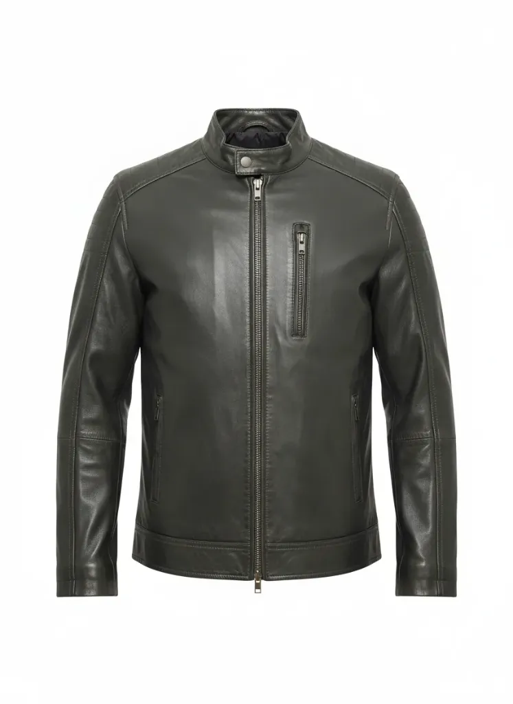 Cuban GOLDEN ZIP BLACK Leather Bicket Jacket 