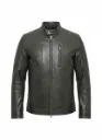 Cuban GOLDEN ZIP BLACK Leather Bicket Jacket 