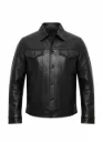 Cuban BLACK Leather Bicket Jacket 