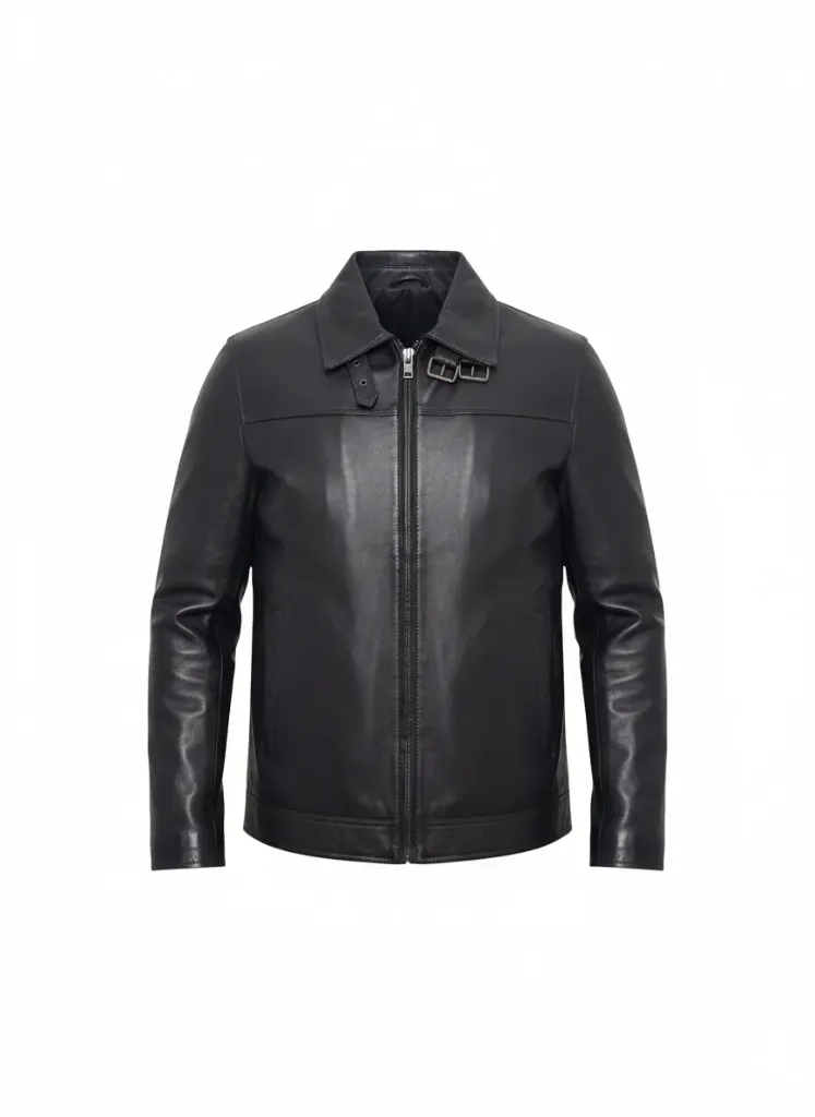 Cuban BLACK Leather Bicket Jacket  (S)