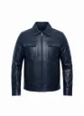 Cuban BLUE Leather Bicket Jacket 